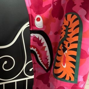 pink BAPE hoodie
